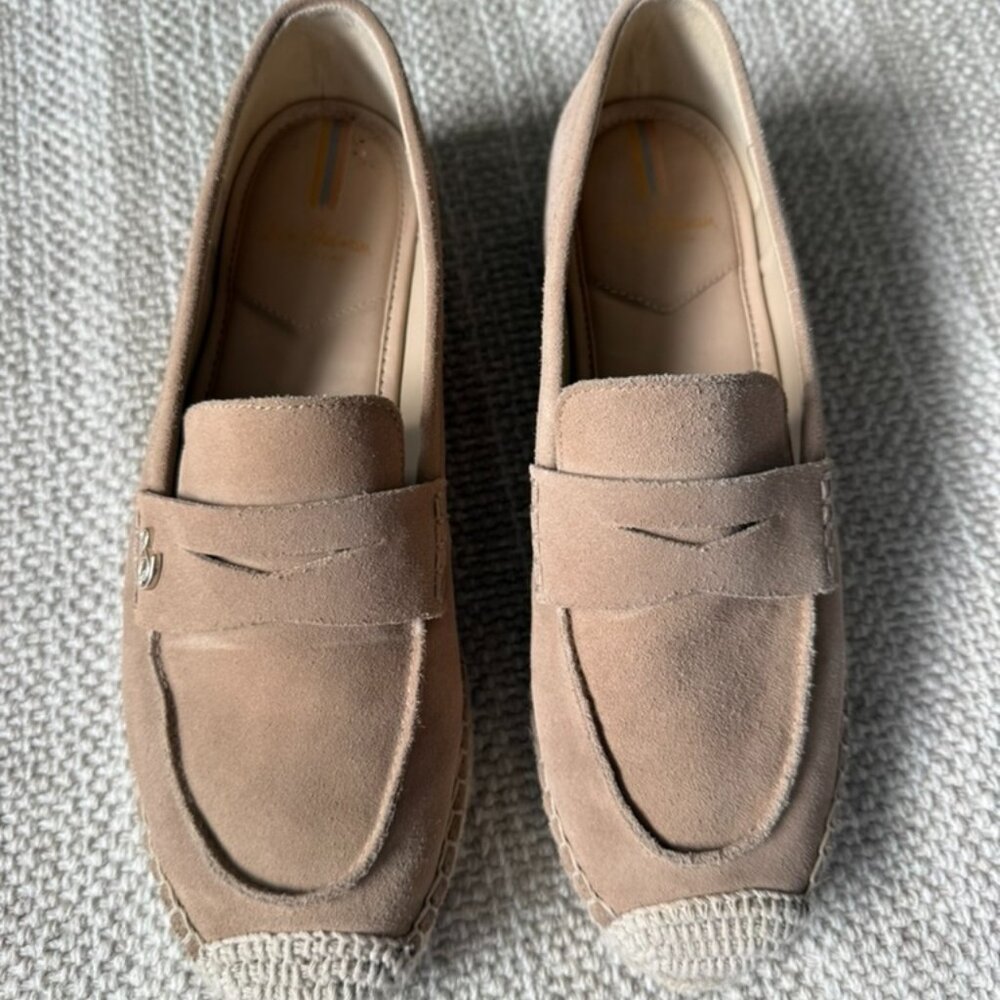 Sam Edelman Kai Taupe Suede Loafers Size 8